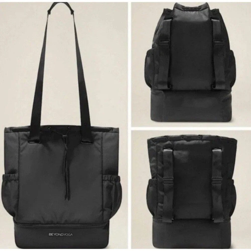 Beyond Yoga Convertible Backpack Tote Bag Nylon Gym Travel Bag NWT